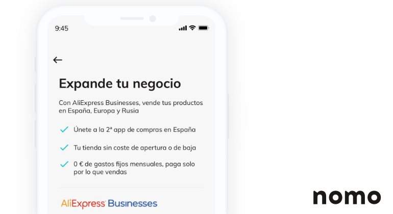 AliExpress y Nomo impulsan las ventas on line de los autónomos