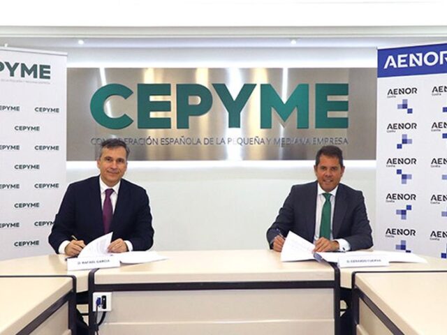 CEPYME y AENOR firman un acuerdo para el impulso a las pymes