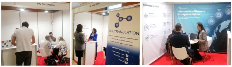 Stands de ESKZ Pars Consulting; BBL Translation y Duoly Digital en IMPULS EXTERIOR-Barcelona