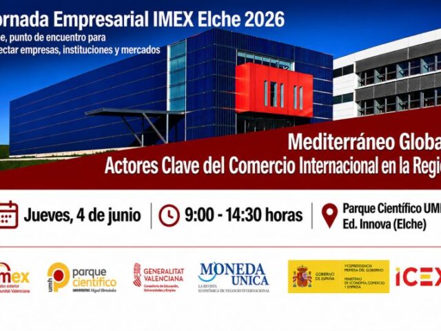 IMEX Elche reunirá el 4 de junio a expertos en negocio internacional y empresas exportadoras